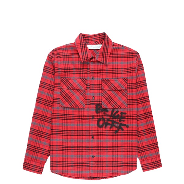 OFF-WHITE Flannel Shirt Red/Black - FW19
